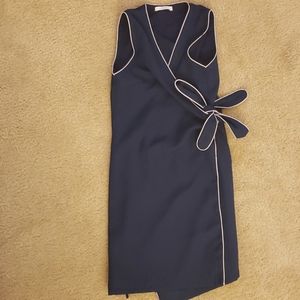 Blue wrap dress